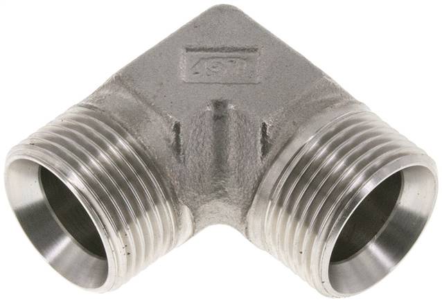 90deg Angled Fitting G1'' High Pressure Stainless Steel 60° Cone 225bar (3161.25psi) Hydraulic