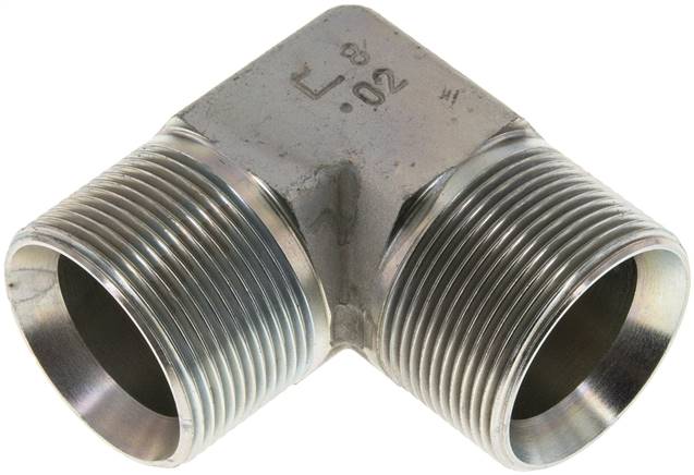 90deg Angled Fitting G1 1/2'' High Pressure Steel 60° Cone 190bar (2669.5psi) Hydraulic