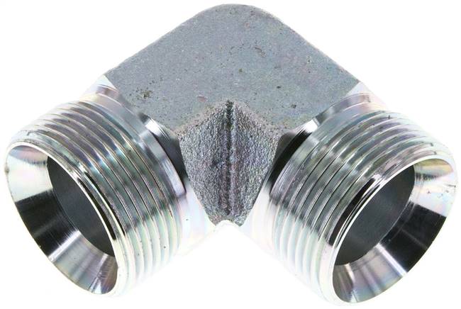 90deg Angled Fitting G1 1/4'' High Pressure Steel 60° Cone 190bar (2669.5psi) Hydraulic