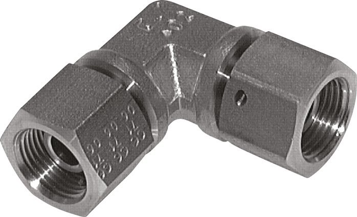 Racor Acodado 90deg G1/2'' Hembra Acero Inoxidable Alta Presión 60° Cono 300bar (4215.0psi) Hidráulico