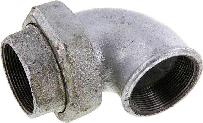 90deg Union Connector Rp2'' Female Cast Iron Conical Seal 25bar (351.25psi)