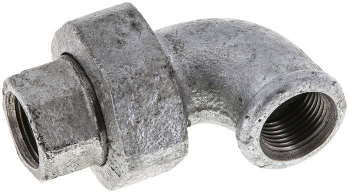 90deg Union Connector Rp3/8'' Female Cast Iron Conical Seal 25bar (351.25psi)