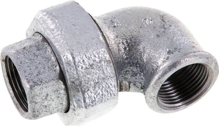 90deg Union Connector Rp3/4'' Female Cast Iron Conical Seal 25bar (351.25psi)