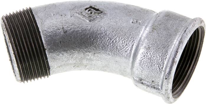 Elbow Fitting 45deg R1 1/2'' Male x Rp1 1/2'' Female Cast Iron 25bar (351.25psi)