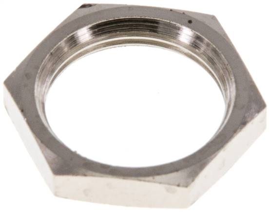 Lock Nut M18 Nickel-plated Brass