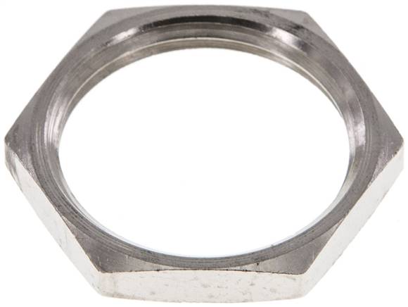 Lock Nut M24 Nickel-plated Brass