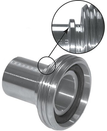 DIN 11851 Sanitary (Dairy) Fitting 110 X 1/4'' x 3 inch (75 mm) Hose Pillar DN 80 Stainless Steel EPDM