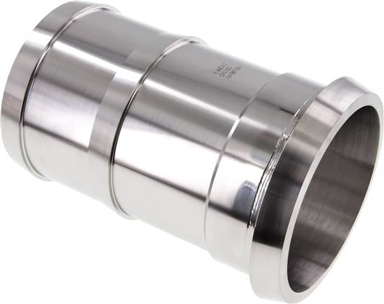 Sanitary (Dairy) Fitting 121mm Cone x 4 inch (100 mm) Hose Pillar Stainless Steel