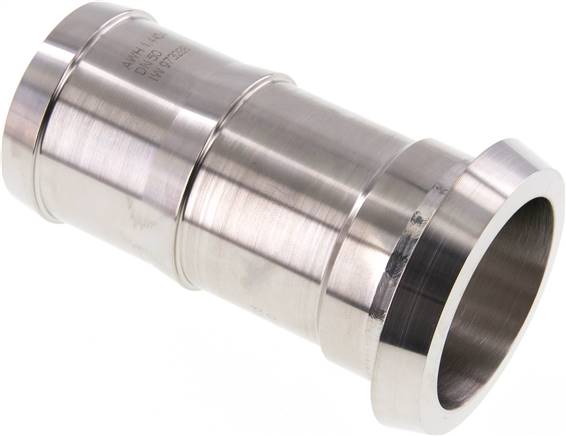 Sanitary (Dairy) Fitting 68mm Cone x 2 inch (50 mm) Hose Pillar Stainless Steel