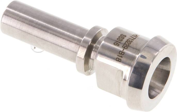 DIN 11851 Raccord sanitaire (laitier) Cône de 28 mm x pilier de tuyau de 1/2 pouce (13 mm) Collier de sécurité en acier inoxydable