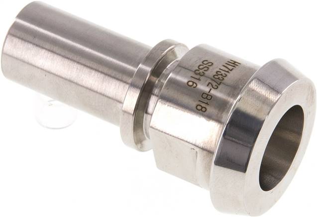 DIN 11851 Sanitary (Dairy) Fitting 36mm Cone x 3/4 inch (19 mm) Hose Pillar Stainless Steel Safety Collar