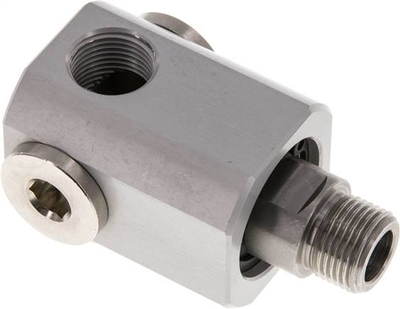 4-Wege-Drehdurchführung G3/8'' Aluminium NBR 10bar (140,5psi)