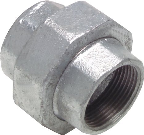 Racor recto de unión Rp3/8'' hembra hierro fundido junta plana 25bar (351.25psi)