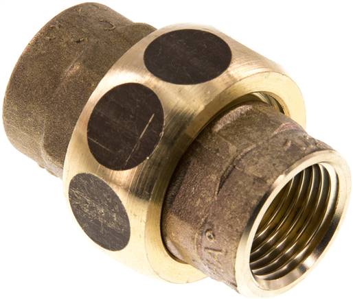 Union Rechte Connector Rp1/2'' Vrouwelijk Messing Platte Dichting Centellen 16bar (224.8psi)