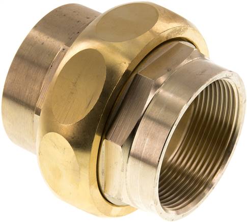 Union Straight Connector Rp2'' Female Brass Flat Seal Centellen 16bar (224.8psi)