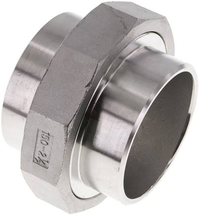 Gerader Verschraubungsstutzen 76,1mm Schweißende Edelstahl Konische Dichtung 16bar (224,8psi)