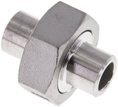 Racor recto de unión 13,5 mm Extremo para soldar Acero inoxidable Junta plana PTFE 16bar (224,8psi)