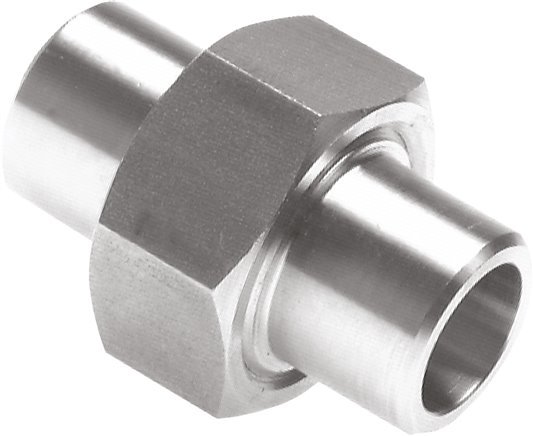 Union Straight Connector 88.9mm Weld End Stainless Steel Flat Seal PTFE 16bar (224.8psi)