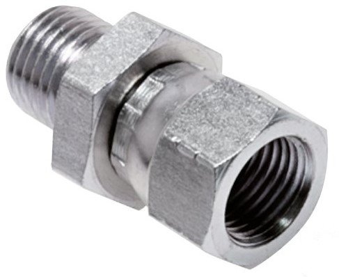 JIC Reducing Nipple UN 1-5/16''-12 Female x G1/2'' Male Adjustable Steel HD-seal 170bar (2388.5psi)