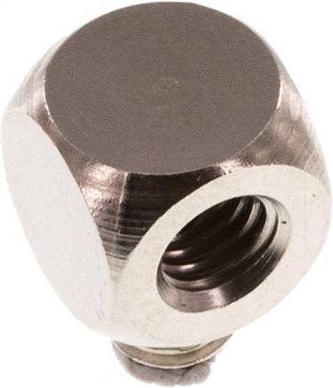 90deg Angled Fitting M5 Male x Female Nickel-plated Brass 16bar (224.8psi)