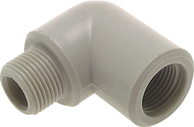 Raccord coudé 90deg G3/4'' mâle x femelle Polypropylène (pp) 10bar (140.5psi) FDA