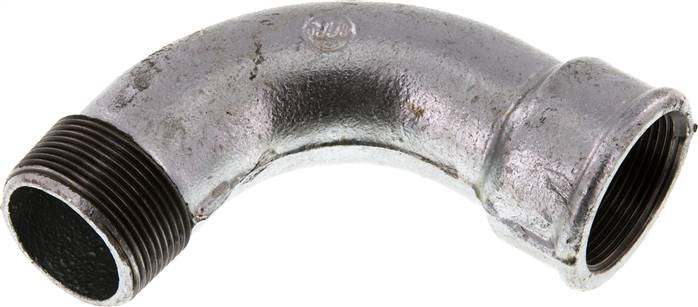 90deg Angled Fitting 1 1/2'' Male R x Female Rp Long Cast Iron 25bar (351.25psi)