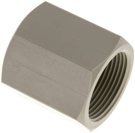 Socket G1 1/4'' Female Polypropylene (pp) 10bar (140.5psi) FDA 50mm Hex