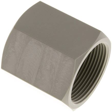 Socket G1 1/2'' Female Polypropylene (pp) 10bar (140.5psi) FDA 55mm Hex