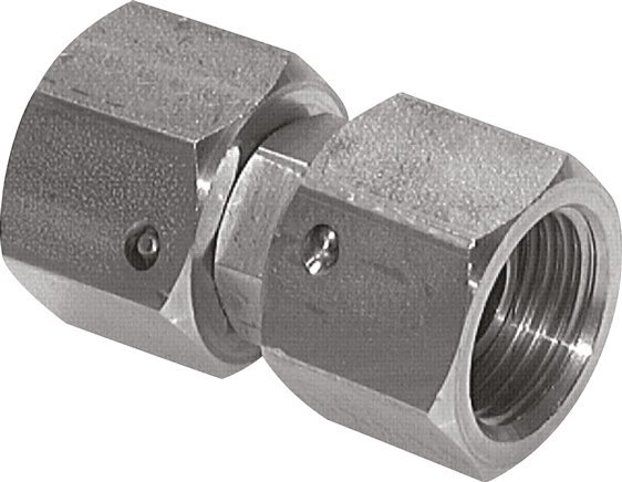 Rechte Verloopnippel G3/4'' Binnendraad Hoge Druk RVS  60° Conus  175bar Hydrauliek