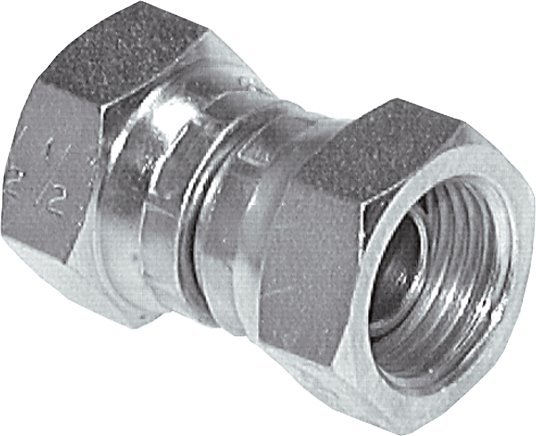 Reducing Straight Connector G1 1/2'' Female High Pressure Steel 60° Cone 125bar (1756.25psi) Hydraulic