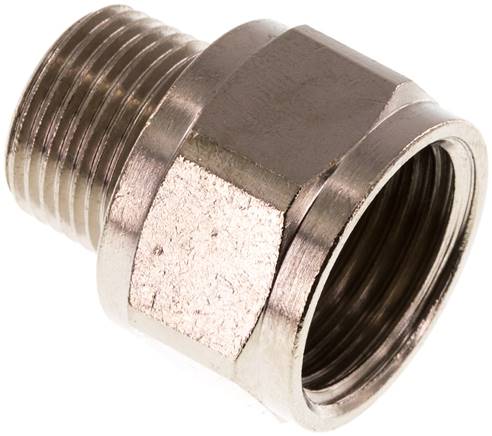 Reducing Adapter R3/8'' Male x Rp1/2'' Female Nickel-plated Brass 16bar (224.8psi)