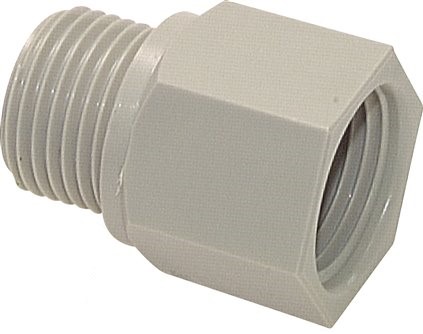 Threaded Extension G1/8'' Male x Female Polypropylene (pp) 10bar (140.5psi) FDA 14mm Hex