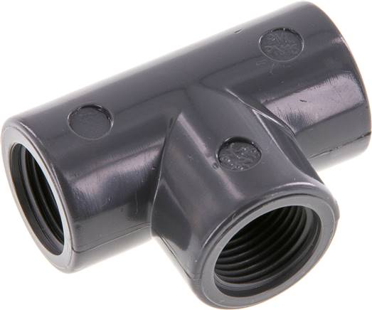 Raccord en T Rp3/8'' Pvc-u EN 1452-3 16bar (224.8psi)