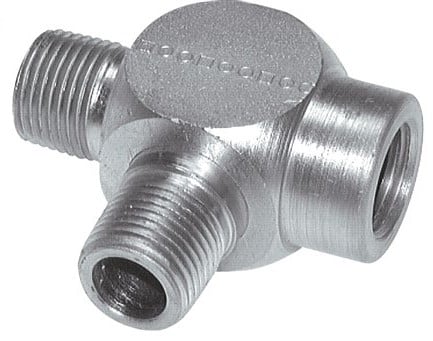 Tee Fitting 1/4'' NPT Female x Male Steel 275bar (3863.75psi)