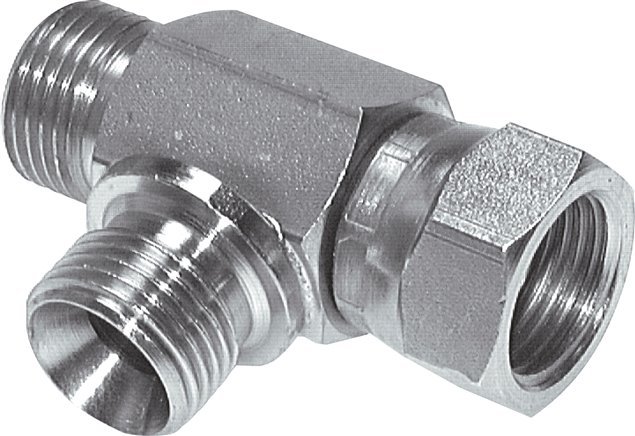 Raccord en T G1'' Mâle x Femelle Acier Hydraulique 225bar (3161.25psi)