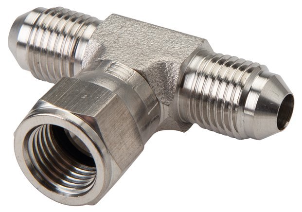JIC Tee Fitting UN 1-7/8''-12 (Dash Size 24) Male x Female Stainless steel 170bar (2388.5psi)