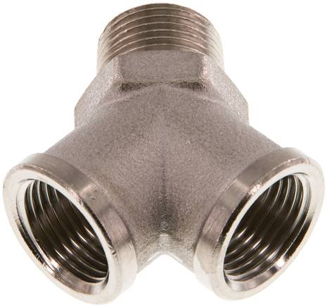 Y-Verschraubung R3/8'' Außengewinde x G3/8'' Innengewinde vernickelt 16bar (224.8psi)