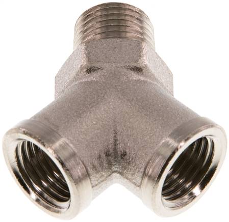 Y-Verschraubung R1/4'' Außengewinde x G1/4'' Innengewinde vernickelt 16bar (224.8psi)