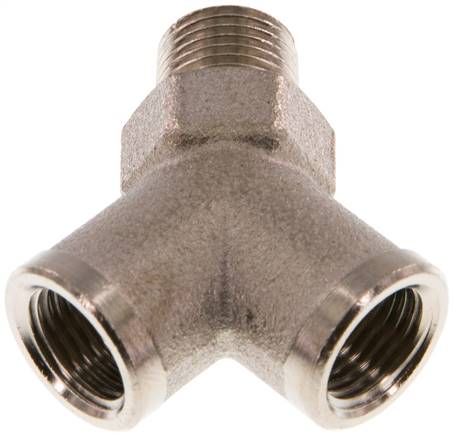 Y-Verschraubung R1/8'' Außengewinde x G1/8'' Innengewinde vernickelt 16bar (224.8psi)