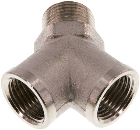 Y-Verschraubung R1/2'' Außengewinde x G1/2'' Innengewinde vernickelt 16bar (224.8psi)