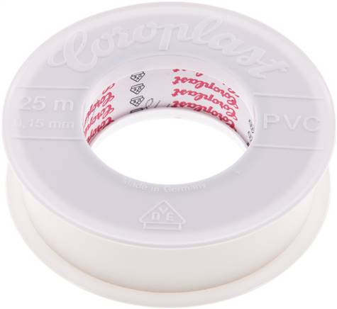 Electrical Insulation Tape VDE-tested 25mm/25m White