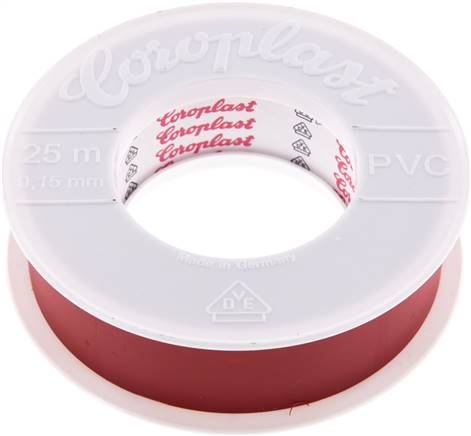 Electrical Insulation Tape VDE-tested 25mm/25m Red