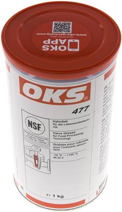 Graisse pour valves dans l'industrie alimentaire 1kg OKS 477