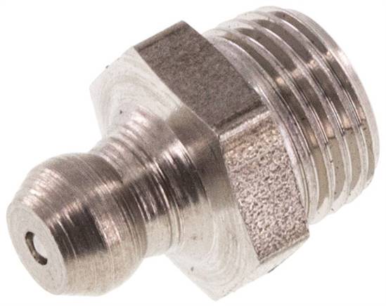 Rechte Smeernippel RVS R 1/8 Inch DIN 71412