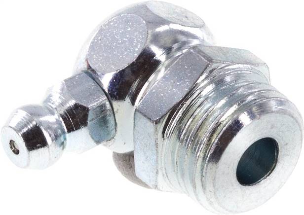 90° Haakse Smeernippel Staal R 1/4 Inch DIN 71412