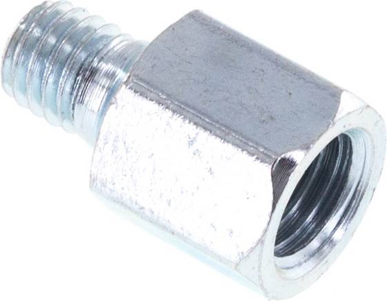 Adaptateur en acier mâle M6x1/femelle M8x1 16mm