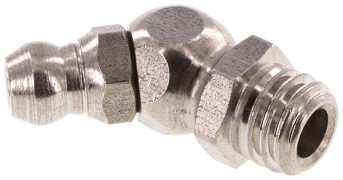 Angled Hydraulic Grease Nipple Stainless Steel M8x1.25 DIN 71412