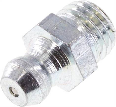 Rechte Smeernippel Staal M8x1 DIN 71412