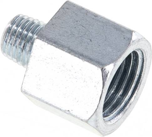 Steel Male M8x1/Female Rp 1/4 inch Adapter 18mm