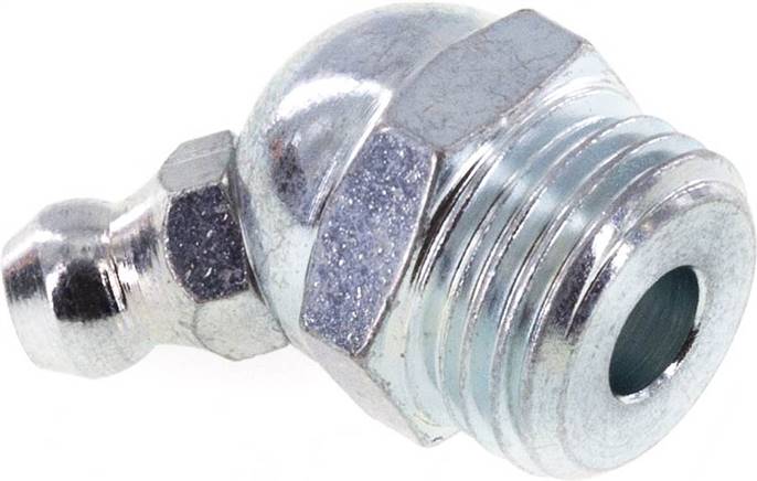 45° Haakse Smeernippel Staal R 1/4 Inch DIN 71412
